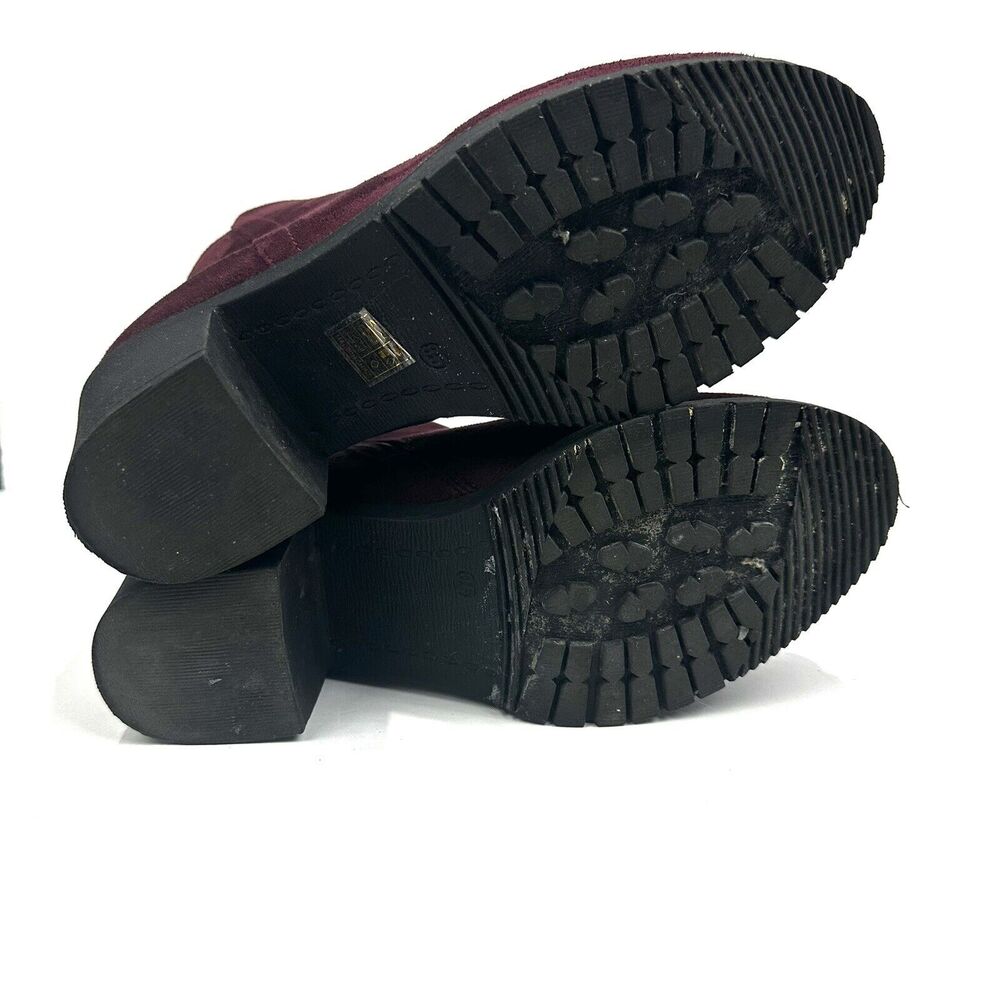 DREAM PAIRS Zoey-1 Womens Burgundy Chunky Heel Ankle Booties Shoes Sz 8.5 - Picture 12 of 14